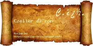 Czeller Áron névjegykártya